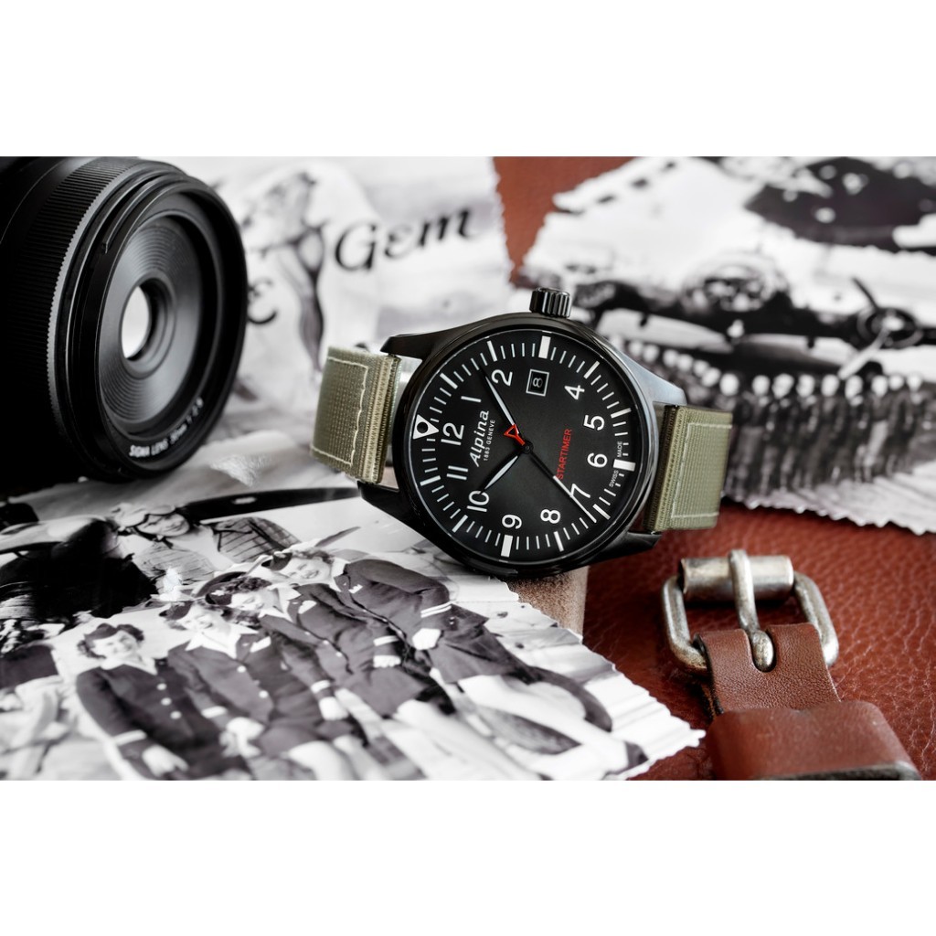 Alpina Quartz AL-240B4FBS6 STARTIMER PILOT Men's Watch ( นาฬิกาข้อมือผู้ชายระบบถ่าน )